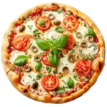 Pizza Caprese online bestellen bei Spree Pizza in Berlin Grünau – vegetarische Pizza mit Rucola und Cherrytomaten