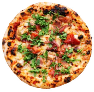 Pizza Prosciutto online bestellen bei Spree Pizza in Berlin Grünau – klassische Pizza mit Schinken und Champignons