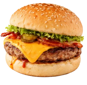 BBQ Burger online bestellen bei Spree Pizza in Grünau. Burger mit Bacon, Cheddar & BBQ-Sauce. Lieferung & Abholung in Köpenick & Umgebung.