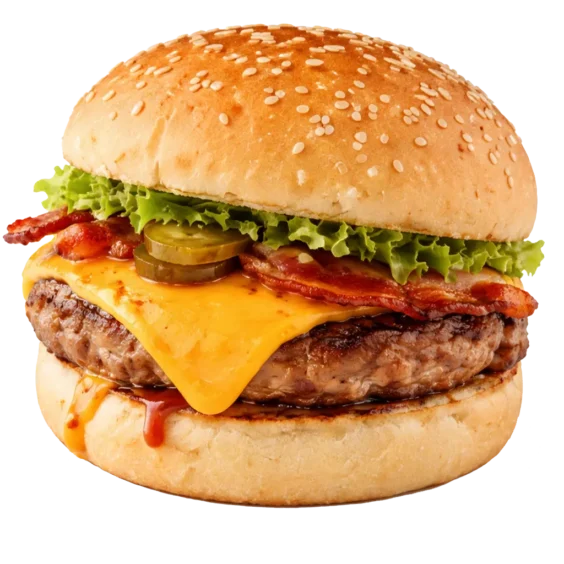 BBQ Burger online bestellen bei Spree Pizza in Grünau. Burger mit Bacon, Cheddar & BBQ-Sauce. Lieferung & Abholung in Köpenick & Umgebung.