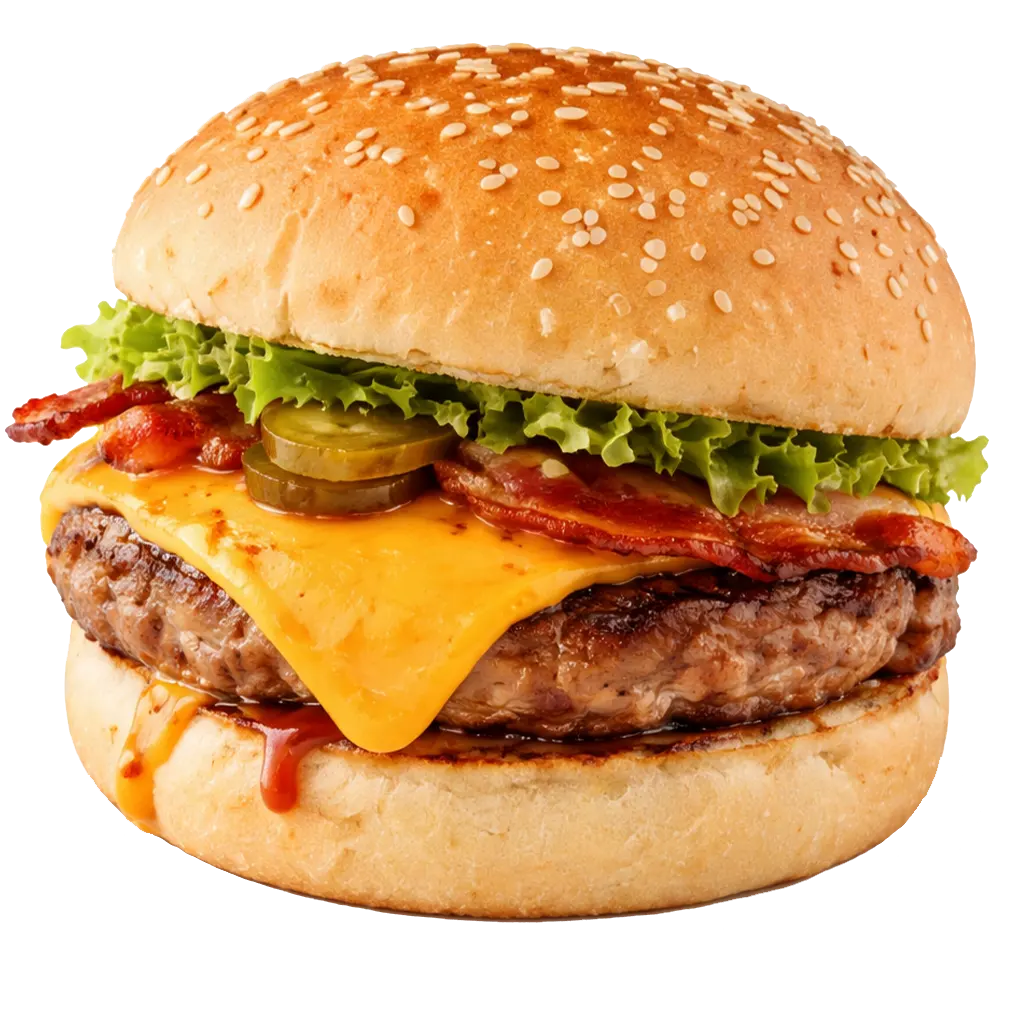 BBQ Burger online bestellen bei Spree Pizza in Grünau. Burger mit Bacon, Cheddar & BBQ-Sauce. Lieferung & Abholung in Köpenick & Umgebung.