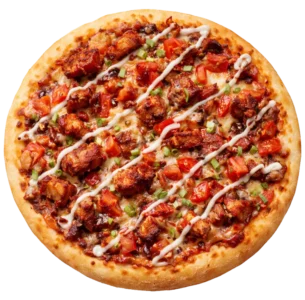 BBQ Pizza online bestellen bei Spree Pizza in Grünau – Pizza mit Hähnchen, Salami und BBQ-Sauce