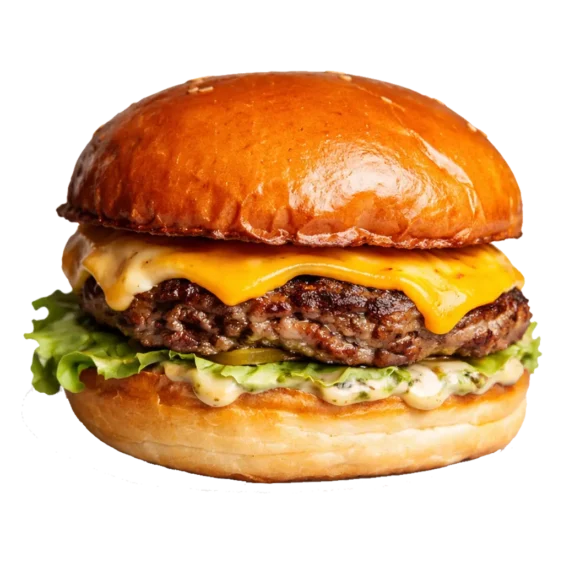 Cheeseburger online bestellen bei Spree Pizza in Grünau – Burger mit Rindfleisch und Cheddar