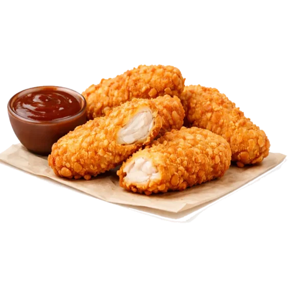 Chicken Filet (4 Stück) online bestellen bei Spree Pizza in Grünau. Knusprig paniertes Hähnchenfilet, frisch zubereitet.