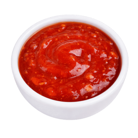 Die Hot Sauce von Spree Pizza in Grünau bringt ordentlich Schärfe in deine Bestellung. Mit ihrem intensiven Chili-Aroma eignet sie sich perfekt als Dip oder zum Verfeinern von Pizza, Burgern, Pommes und Chicken.