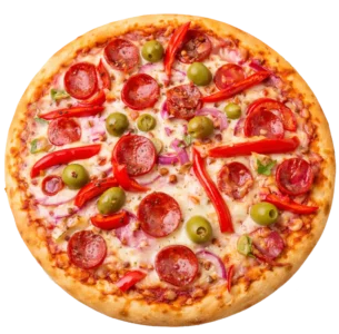 Pepperoni Pizza online bestellen bei Spree Pizza in Grünau. Würzige Pizza mit Salami, Jalapeños & Tobasco-Sauce. Lieferung & Abholung in Köpenick & Umgebung.