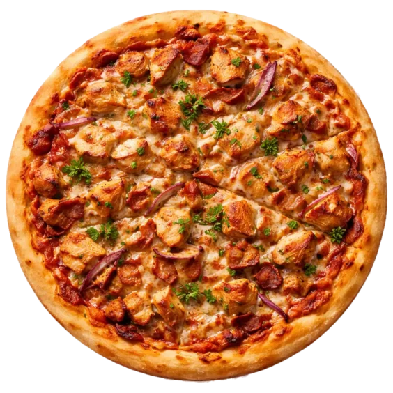 Pizza Chicken online bestellen bei Spree Pizza in Berlin Grünau – Pizza mit Hähnchen und BBQ-Sauce