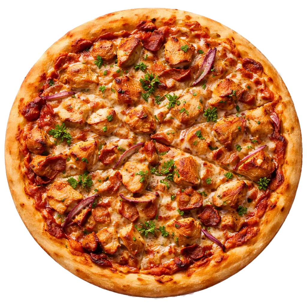 Pizza Chicken online bestellen bei Spree Pizza in Berlin Grünau – Pizza mit Hähnchen und BBQ-Sauce