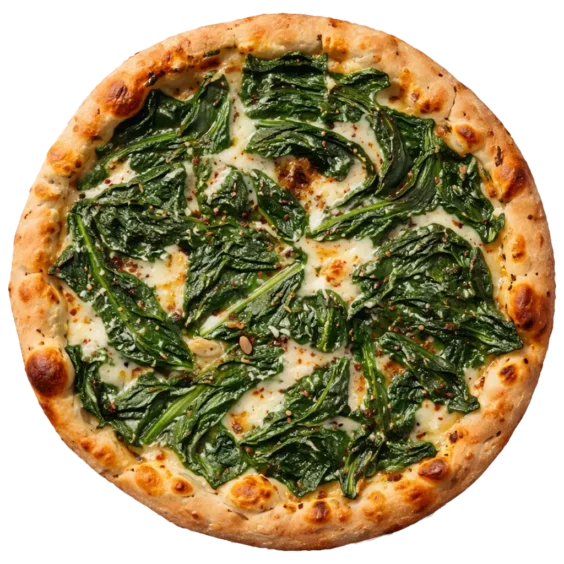 Pizza Spinaci online bestellen bei Spree Pizza in Berlin Grünau – Pizza mit Blattspinat und Schinken