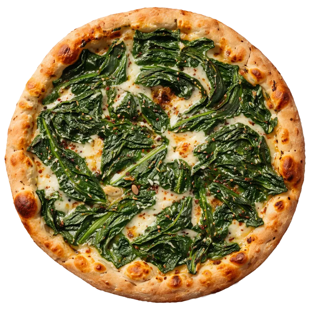 Pizza Spinaci online bestellen bei Spree Pizza in Berlin Grünau – Pizza mit Blattspinat und Schinken