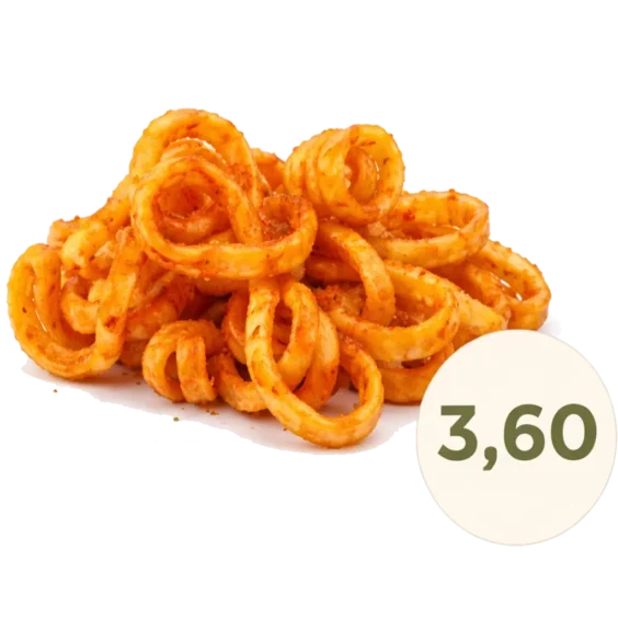 Curly Fries online bestellen bei Spree Pizza in Grünau. Knusprige Kartoffelspiralen mit würziger Note.